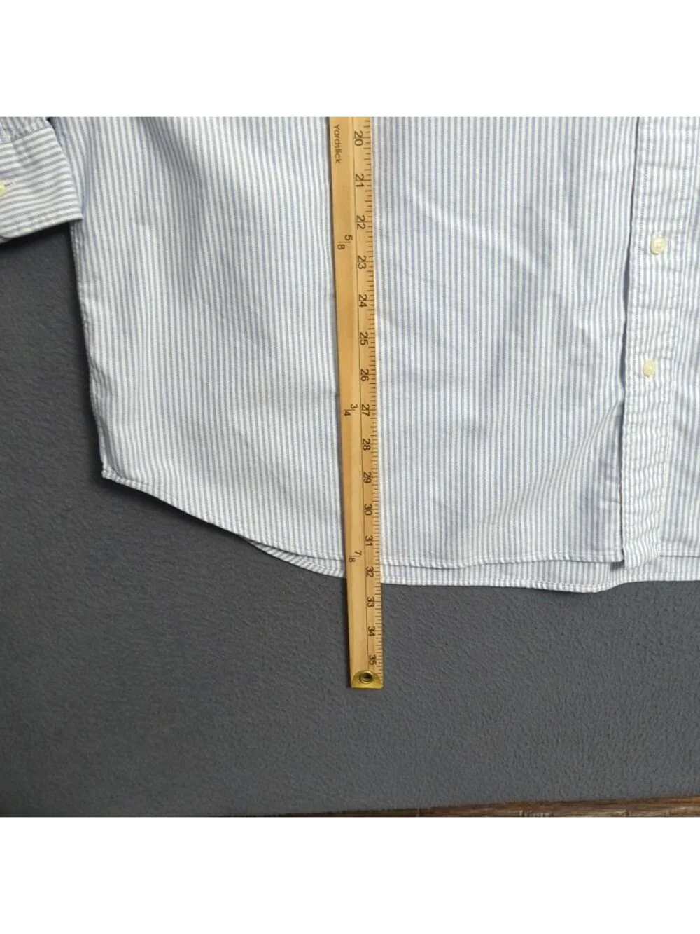 Polo Ralph Lauren Shirt Men's 3XB Blue Striped Flesh Pony OCBD Preppy